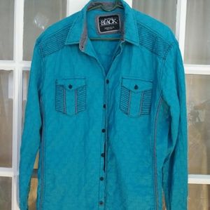 Men's black buckle authentic fit extra large shirt